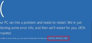 Critical Process Died