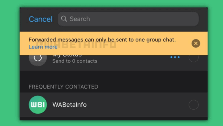 WhatsApp mesaj ozelligini sinirlandiriyor